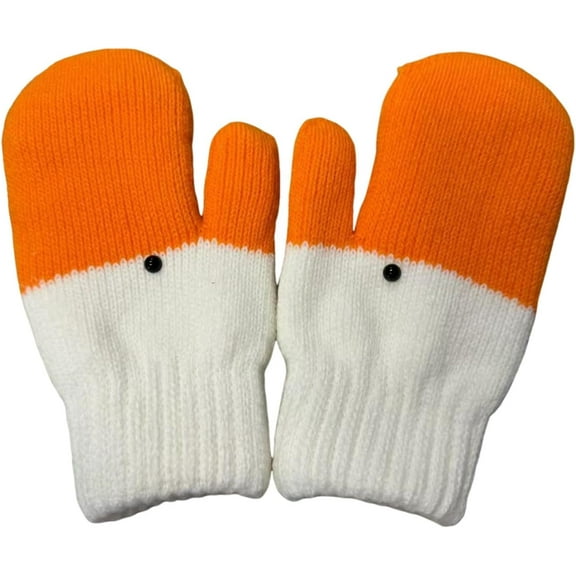 Winter Goose Mittens, Cute Goose Gloves, Funny Novelty Animal Gloves with Thermal Soft Lining Gift for Friend Use Outdoor