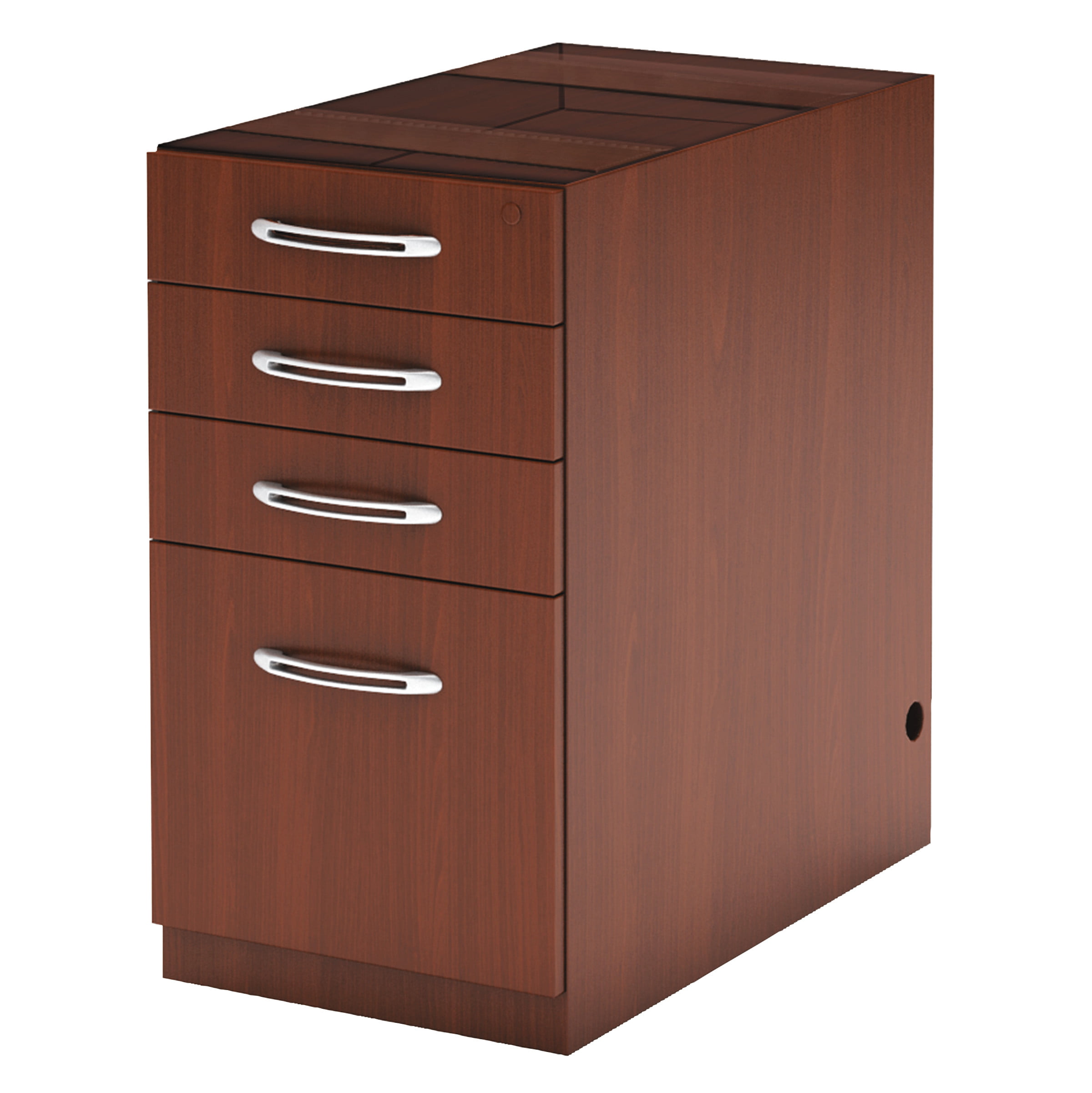 4 Drawers Vertical  Lockable Filing  Cabinet  Cherry 