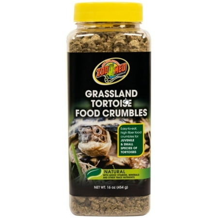 Zoo Med Grassland Tortoise Food Crumbles [Reptile Tortoise Food, Reptile Supplies] 48 oz (3 x 16 oz)