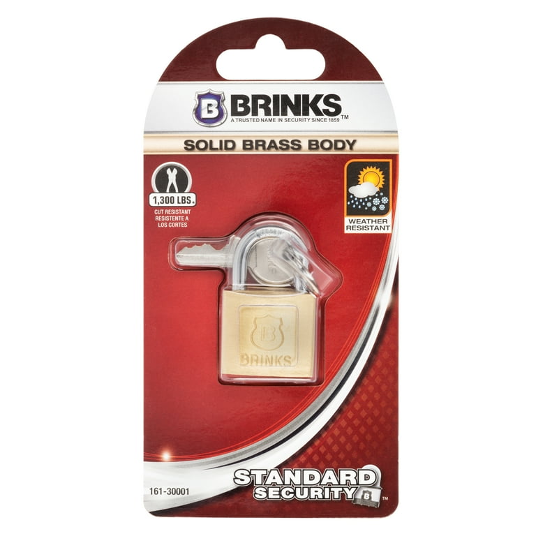 Brink's 30mm Keyed Solid Brass Padlock Brink's 30mm Keyed Solid Brass Padlock