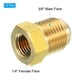 thumbnail image 3 of Adaptador de conector de flare de latón Uxcell de 2 piezas a 45 grados, ajuste de tubo de flare 1/4" hembra flare x 3/8" macho flare, 3 of 7