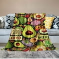 thumbnail image 2 of Nawypu Cozy Green Avocado Blanket Super Soft Throw Blankets Flannel Lightweight Plush Fuzzy Cozy Soft Bed Throws for Sofa Bed Deco Gifts. (Avocado), 2 of 6