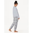 thumbnail image 3 of Joyspun Women’s Plush Hooded Top and Pants, 2-Piece Pajama Set, Sizes XS to 3X, 3 of 5