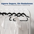 thumbnail image 3 of Ganchos de Terciopelo Premium Serenelife, Ahorradores de Espacio, Resistentes, con Gancho Metálico Giratorio de 360°, para Trajes, Pantalones y Vestidos, Negro, Pack 100, 3 of 7