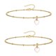 thumbnail image 1 of Pulseras y Tobilleras de Cadena de Acero Inoxidable para Hombre Mujer, Pulsera 15+5cm, Tobillera 21+5cm Ajustable, 1 of 6