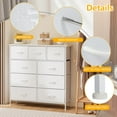 thumbnail image 5 of 9-Drawer Fabric Dresser with Wood Top - Compact Storage Organizer for Bedroom, Closet, White, 5 of 7