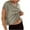 Khaki, variant on Clearance under 10 DYTTDG Womens Open Back Workout Backless Short Sleeve Athletic Shirt Running Cropped Top Gym Yoga Tee Black,L