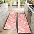 thumbnail image 4 of Kitchen Rugs Sets Of 2,Pioneer Flower Floral Print Pattern Anti Fatigue Kitchen Mat Rugs Non Slip Washable,Decorative Kitchen Floor Mats for Kitchen,Sink,Laundry,17"x47"+17"x47", 4 of 5