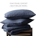 thumbnail image 4 of Kasentex  3-Piece Quilt Set Ultra Soft Microfiber Stone-Washed Lightweight All Season Blue Queen, 4 of 9