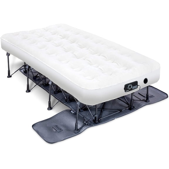 Ivation EZ-Bed Full - Air Mattress with Frame & Rolling Case, Self-Inflating with Auto Shut-Off