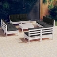 thumbnail image 4 of vidaXL Solid Pinewood Patio Lounge Set 9 Piece with Cushions Multi Colors, 4 of 47