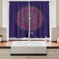 thumbnail image 2 of Ambesonne Yoga Kitchen Curtains, Boho Hippie Mandala Purple, 55"x39", Multicolor, 2 of 3