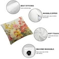thumbnail image 4 of Nawypu Decorative Square Throw Pillow Covers Begonia Digital Painting Floral Nature Red Bloom Blossom Flora Flower Leaf Design Watercolor Cushion Case for Sofa Bedroom Car 2pcs, 4 of 6