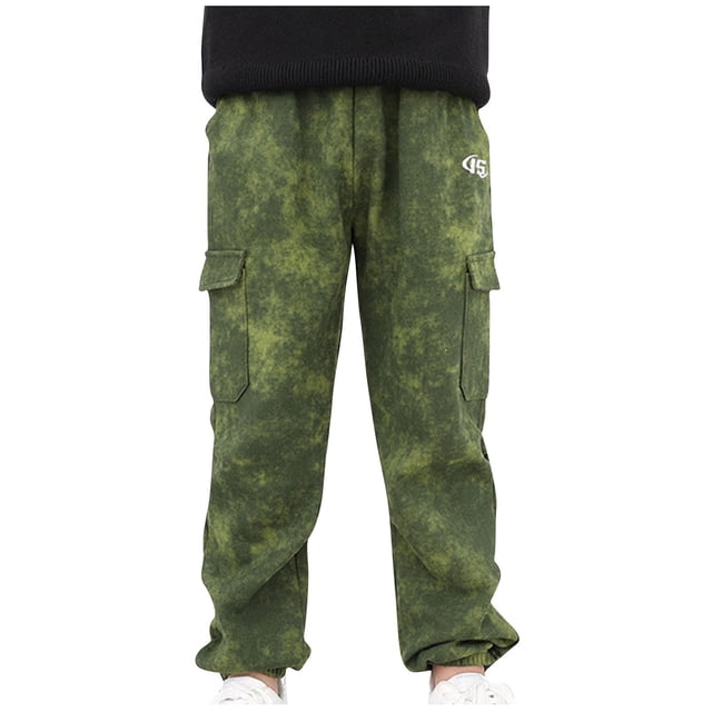 Odeerbi 8-13 Años Niños Cargo Pantalones Deportivos Jogger Pantalones Primavera Outwear Casual Pantalones de Trabajo Con Bolsillo