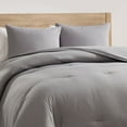 thumbnail image 6 of Virtu Comforter Sets, All Season Lightweight Solid Queen Comforter Set, 3-Pc Bedding Sets, Grey, 6 of 8