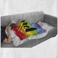 thumbnail image 6 of Pride Soft Flannel Fleece Throw Blanket, Watercolor Artwork with Rainbow Brush Strokes of Gay Pride Hand Writing Print, Cozy Plush for Indoor and Outdoor Use, 70" x 90", Multicolor, by Ambesonne, 6 of 6