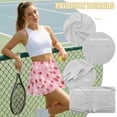 thumbnail image 6 of Uorisango Cute Strawberry Tennis Skirts for Women Relaxed Golf Athletic Activewear Skorts with Shorts Pockets High Waisted Mini Skirts for Workout Pickleball, 6 of 7