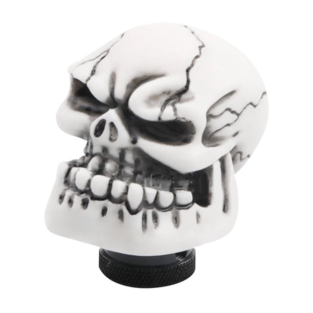 Xihbxyly Pomo de Palanca de Cambios con Forma de Calavera para Coche, Palanca de Cambios Manual Única, Material Duradero, Agarre Cómodo, Fácil Instalación, Ajuste Universal, Mejora Elegante para Coch