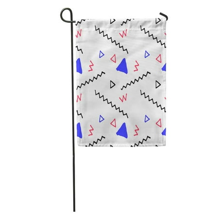 Garden Furniture With Pallets SIDONKU Doodle in Nautical Palette Pattern Colors Child Drawing Abstract Handdrawn Garden Flag Decorative Flag House Banner 12x18 inch ()