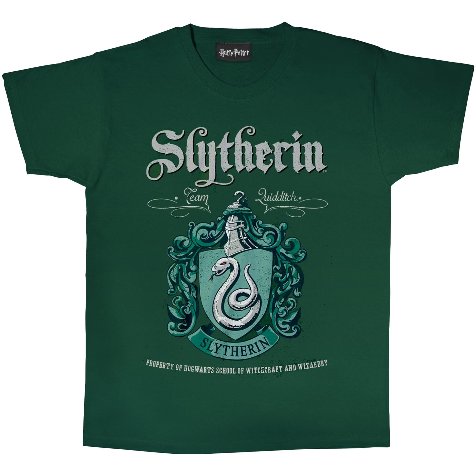 Harry Potter Slytherin Crest Green Mens Short Sleeved T-Shirt
