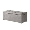thumbnail image 5 of Beige Storage Ottoman Bench Set of 3 for Bedroom, Velvet Upholstered Toy Chest with Benches Foot Rest Stool, Large Long Shoe Benches, 5 of 9