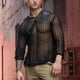 thumbnail image 2 of Camiseta de manga larga de punto de malla sólida tejida de tendencia urbana para hombre: poliéster, cálida y cómoda, para el día a día y las vacaciones, tallas M-XXXL, 2 of 4
