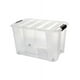thumbnail image 1 of Caja de Almacenamiento con Ruedas y Tapa con Asas de Seguridad AGBOX | Transparente | Cap. 32L | Fácil Transporte y Organización, 1 of 5