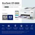 thumbnail image 4 of Epson EcoTank ET-3850 Wireless Color All-in-One Cartridge-Free Supertank Printer with Scanner, Copier, ADF and Ethernet - The Perfect Printer Home Office,White, 4 of 5