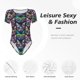 thumbnail image 4 of Balery Happy Kitten Faces Body de cuello redondo de manga corta para mujer Tops de manga corta Tops básicos-Small, 4 of 7