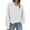 White, variant on LEBONYARD Women's Fashion V-Neck Solid Colored Pullover Ladies Sweatshirts Tops Casual Long Sleeved Loose Fit Comfortable Soft Fit Fall Ladies Tops