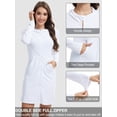 thumbnail image 4 of Women's UPF 50+ Sun Protection Swim Cover Up Long Sleeve SPF UV Hoodie Jacket, Lightweight Beach Rash Guard Shirts White 2XL, 4 of 7