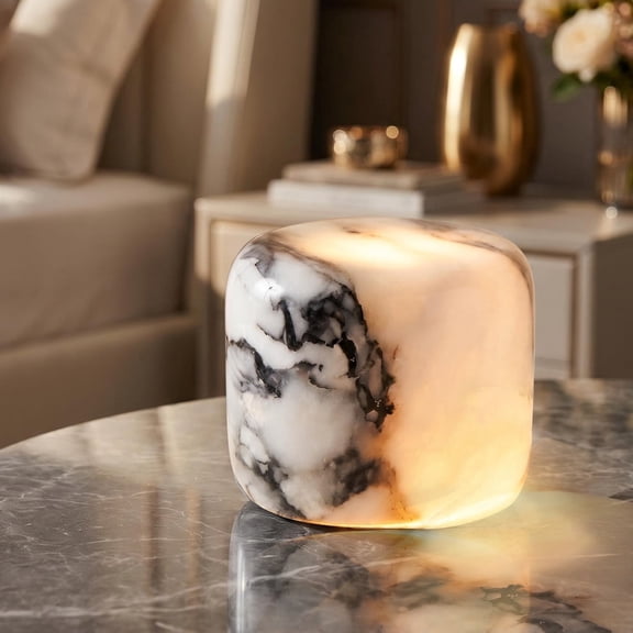 BSOD Marble Touch Table Lamp, Type-C Rechargeable Dimmable LED Night Light, Eye-Caring Small Bedside Desk Lamp for Bedroom Home Decor
