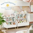 thumbnail image 5 of Curipeer 28'' Wooden Kids Toy Storage Organizer, Bookshelf for Kids Room - White, 5 of 8