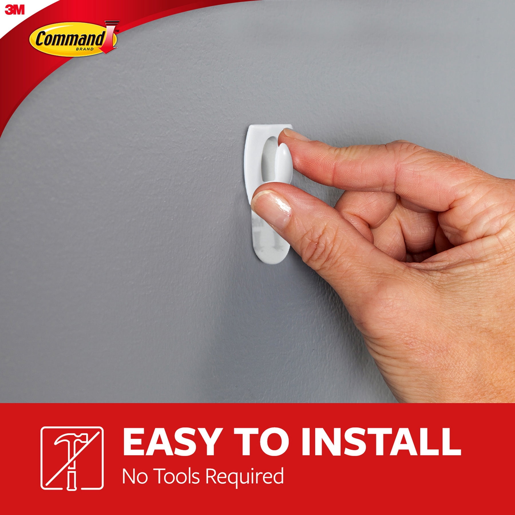 3M Command Mini Hooks, White, 6 Per Pack, 6 Packs