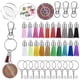 thumbnail image 5 of Kit De Llaveros En Blanco Transparente De 100 Piezas Llavero En Blanco De Sublimación Que Incluye Espacios En Blanco De Acrílico Llavero Anillos Anillos Pequeños Broche De ANGGREK  Otros, 5 of 6
