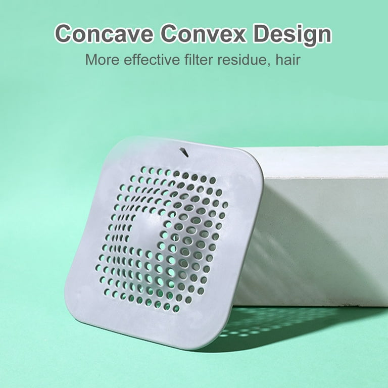 OROMYO 4pcs Square Shower Drain Hair Catcher 14.5x14.5CM Reusable