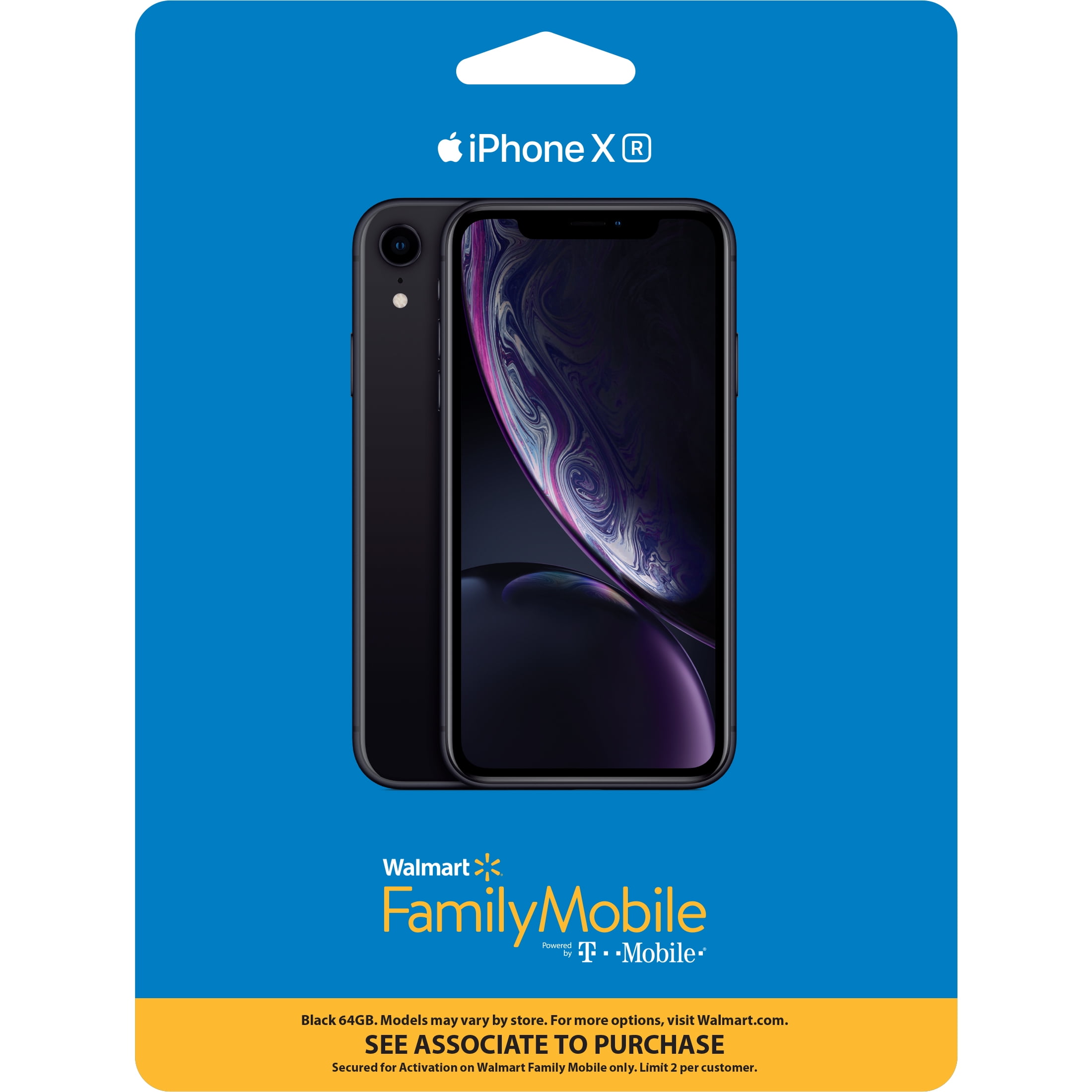 Apple iPhone XR 64GB Black LTE Cellular WM Family Mobile MH5F3LL/A 