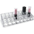 thumbnail image 3 of Isaac Jacobs Clear Acrylic 24-Compartment Lipstick/Short Lip Gloss Holder, Organizer for Makeup, Narrow Essential Oil Bottles, Storage Solution, Rack Display [Slot Size: 0.88"X0.88", 3 Rows (x8)], 3 of 6