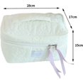 thumbnail image 7 of Juoxeepy Cotton Makeup Bag Large Travel Cosmetic Bag Quilted Cosmetic Pouch Coquette Aesthetic Floral Toiletry Bag, 7 of 7
