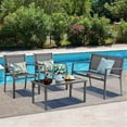 thumbnail image 4 of Sobaniilo 4-Piece Textilene Patio Furniture Set, Grey, 4 of 7