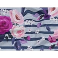 thumbnail image 5 of oneOone Rayon Blue Fabric Stripe & Rose Floral Diy Clothing Quilting Fabric Print Fabric By Yard 56 Inch Wide, 5 of 6