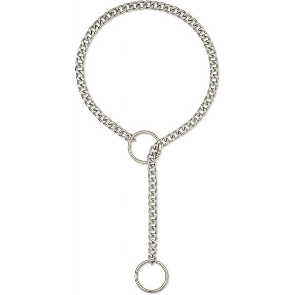 Gold O-ring Slip Chain Necklace, Handmade Punk Cuban Link Chain Necklace Jewelry Silver Chunky Y-Necklace For Women Men