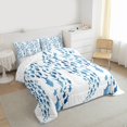 thumbnail image 4 of Feelyou Dreamy Ocean Fish Bedding Comforter Set, Cartoon Cute Sealife Twin Comforter Sets, Mystic Underwater World Reversible Bedding Set, Lightweight Room Decor, 2-Piece, 4 of 9