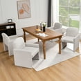 thumbnail image 4 of Duhome Upholstered Dining Chair Set of 4, Armchair Linen Dining Chair for Bedroom Living Room, 4 of 7