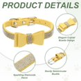 thumbnail image 3 of Mumup Cute Dog Collar with Bling Rhinestone, Bling Dog Collar Adjustable Leather Diamond Sparkling Jewel Accessories  Intended for Teacup/Cat/Small Medium Large Pet, 3 of 7