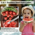 thumbnail image 7 of 2-In-1 Stainless Steel Fruit Cutter, 2026 New Watermelon Fork Slicer, Dual Head Knife with Round Handle for Kitchen Fruit Cubes, 7 of 7