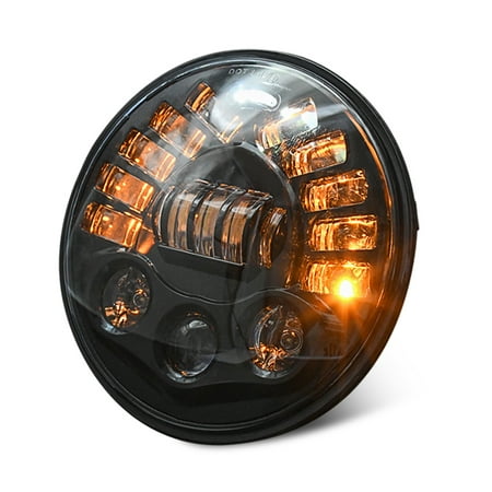 7'' Inch 85W LED Headlights Replacement for Jeep Wrangler JK TJ LJ 1997-2018,  w/ DRL, High/Low Beam,and Amber Turn Signal Halo Lights 1pc | Walmart Canada