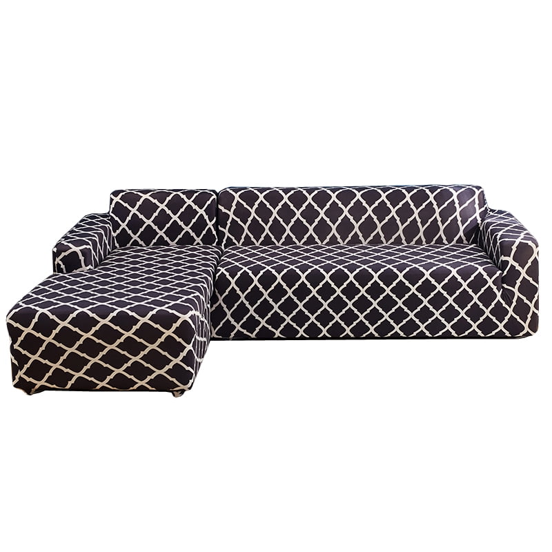 Stretch 2 Pieces LShaped Sofa Covers AntiSlip Sectional Sofa