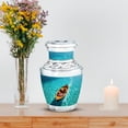 thumbnail image 7 of MUKTIVE Boat Memorial Female Cremation Urn for Human Ashes, Aqua Blue Burial Keepsake Urns for Adult Male, Miniature Urns for Mother & Father Funeral, 3 inch, 7 of 7