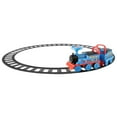 thumbnail image 2 of 6V Toddlers Electric Ride on Train Kids Age 1-3 Boys Girls Gift with Tracks,Carriage,Music,Lights,Horns,Storage(Blue), 2 of 19
